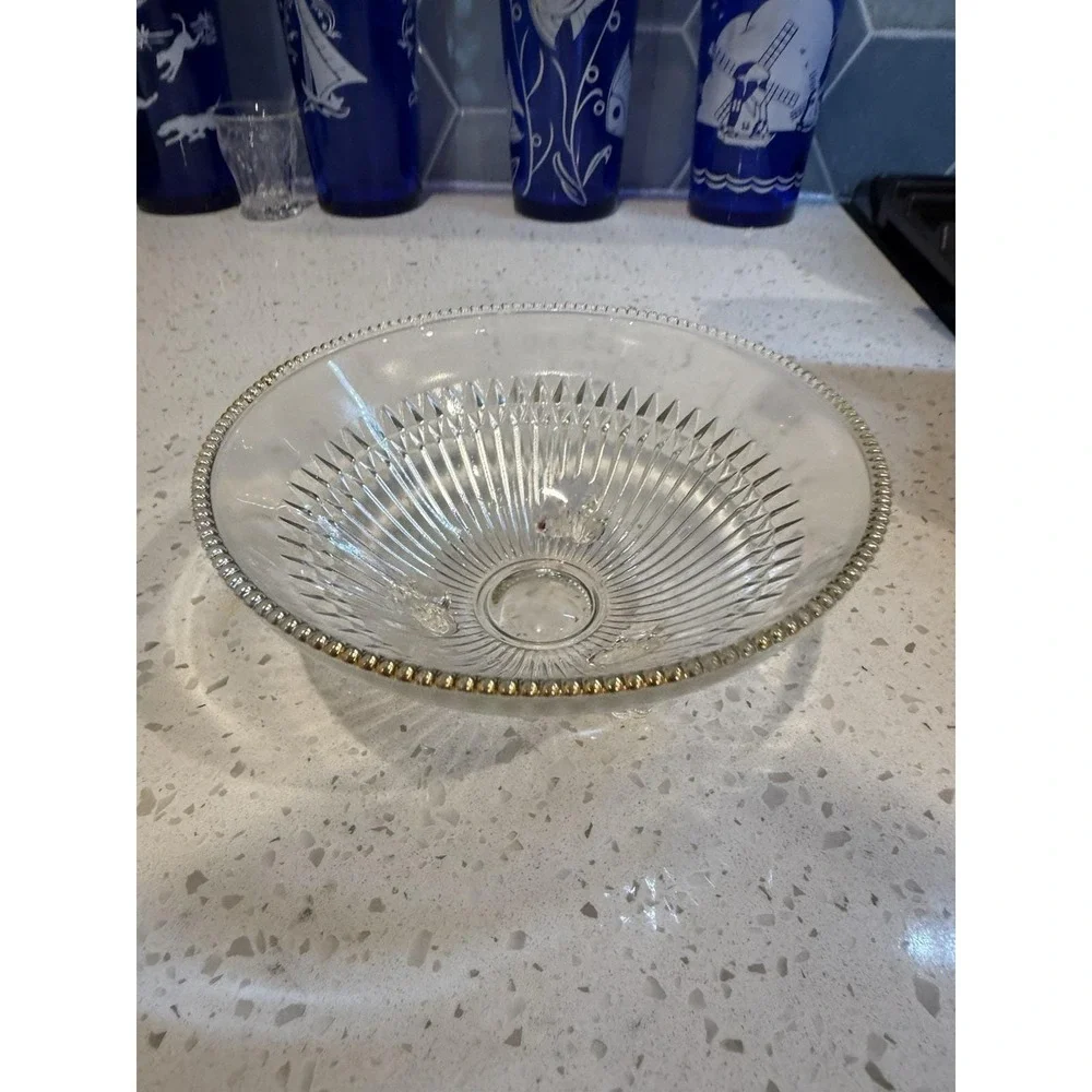 Jeannette Crystal Clear Anniversary 3 Footed 5 3/4